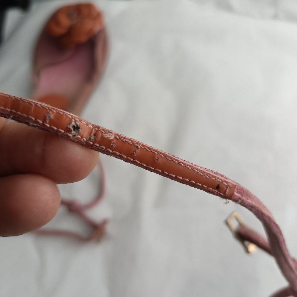 CHANEL Camellia  suede Sandals sz 39.5 - Picture 6 of 14